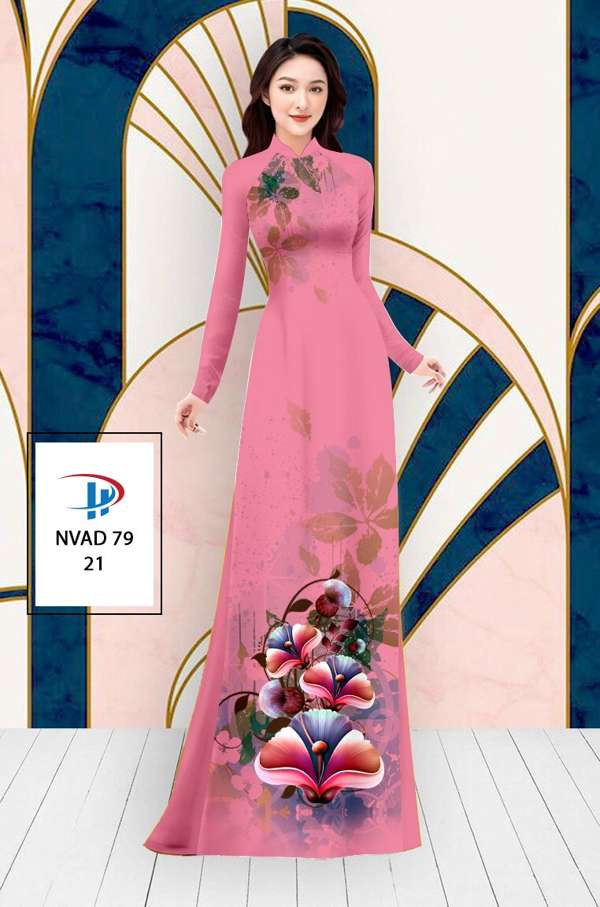 Vải Áo Dài Hoa In 3D AD NVAD79 55